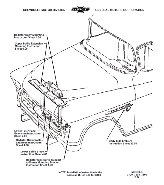1955-1957 Chevrolet Radiator Shroud