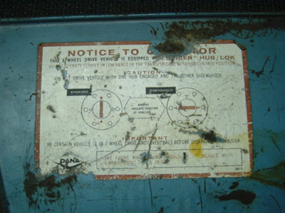 1967 1972 4 wheel drive decal