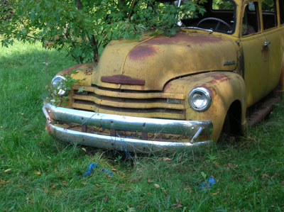 rusty old chevy gmc