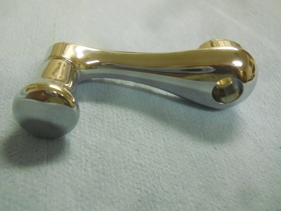 1936-1938 Chevy GMC Truck Left Side Interior Windshield Crank Handle With Knob – Chrome Finish