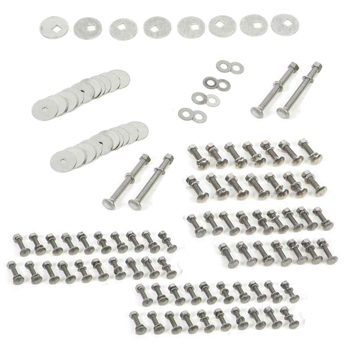 1955-1958 Bed Bolt Kit High Polished Stainless Chevrolet Cameo and GMC Suburban Carrier