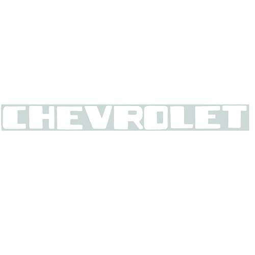 1952-1953 Dash Block Letters Chevrolet White Vinyl Decal Chevrolet Pickup Truck