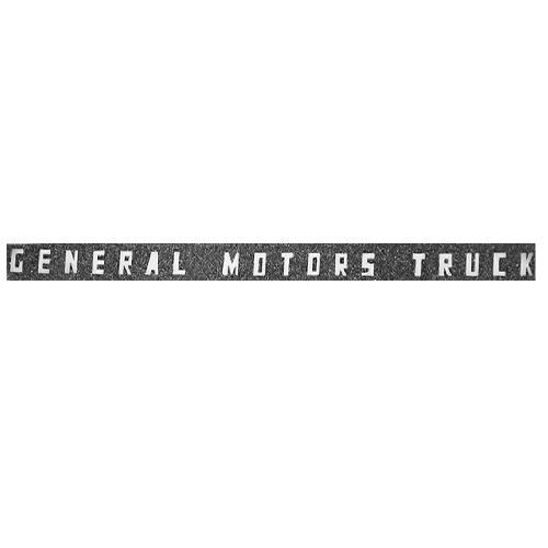 1952-1953 Dash Block Letters General Motors Pickup Truck White Vinyl Decal GMC Pickup Truck