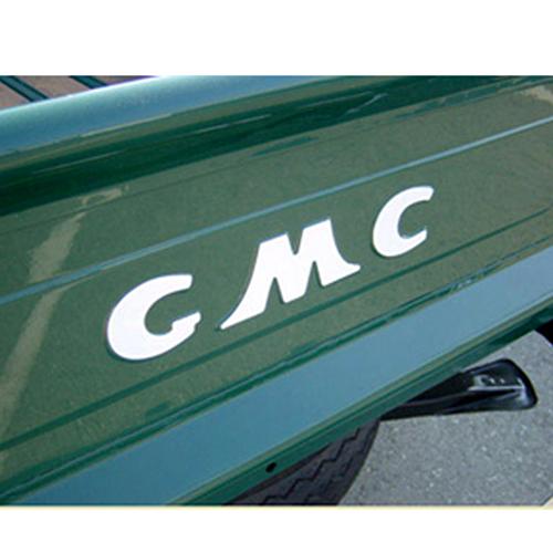 1947-1953 Tailgate Block Letters Decal White GMC Pickup Truck