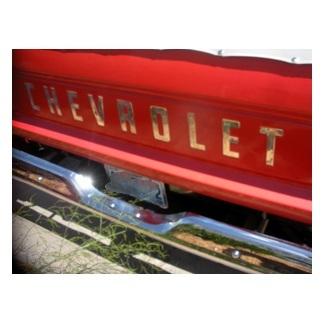 1958-1966 Decal/Tailgate Decal Block Letters Chrome Chevrolet Fleetside Pickup Truck
