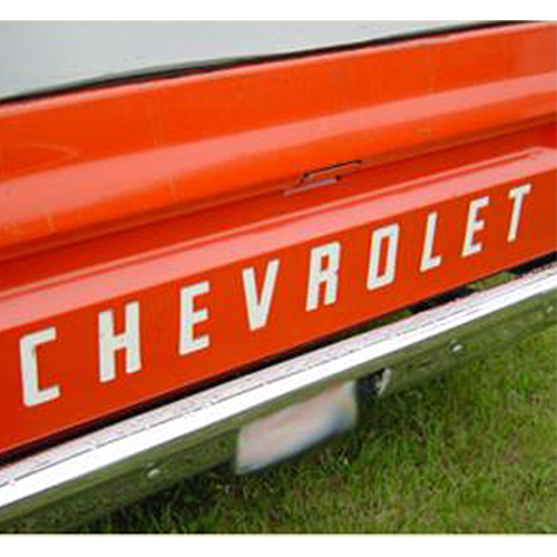 1967-1972 White Letters Fleet Side Tail Gate Decal Chevrolet Pickup Truck