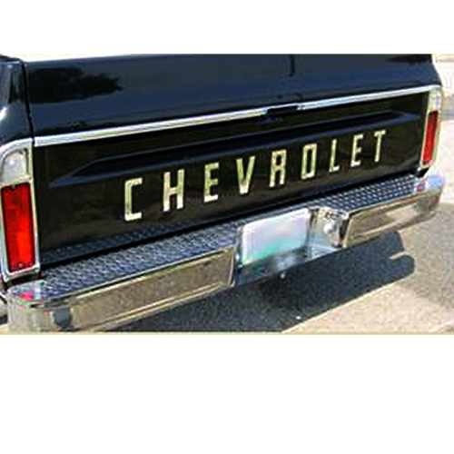 1967-1972 Chrome Letters Fleet Side Tail Gate Decal Chevrolet Pickup Truck