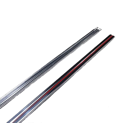 1941-1946 Hood Strip Pair Stainless Reproduction with Red Center Chevrolet Pickup and Big Truck