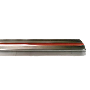 1941-1946 Hood Strip Left Stainless Reproduction with Red Center Chevrolet and GMC Pickup Truck