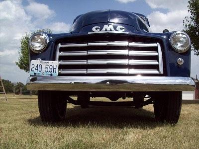 1949-Early 1955 GMC Grille 4-Bar Chrome with Back Splash Pickup Truck