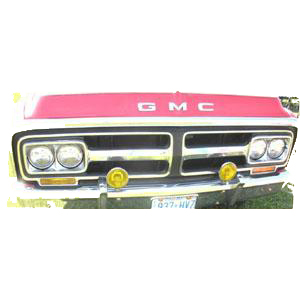 1971-1972 Grille Chrome edges Black Center GMC Pickup Truck