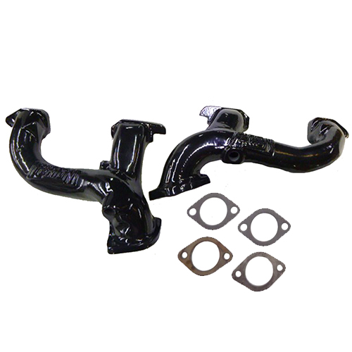 1937-1962 Fenton Cast Iron Headers Black with a new look Coated 6 Cylinder Chevrolet Truck or Car