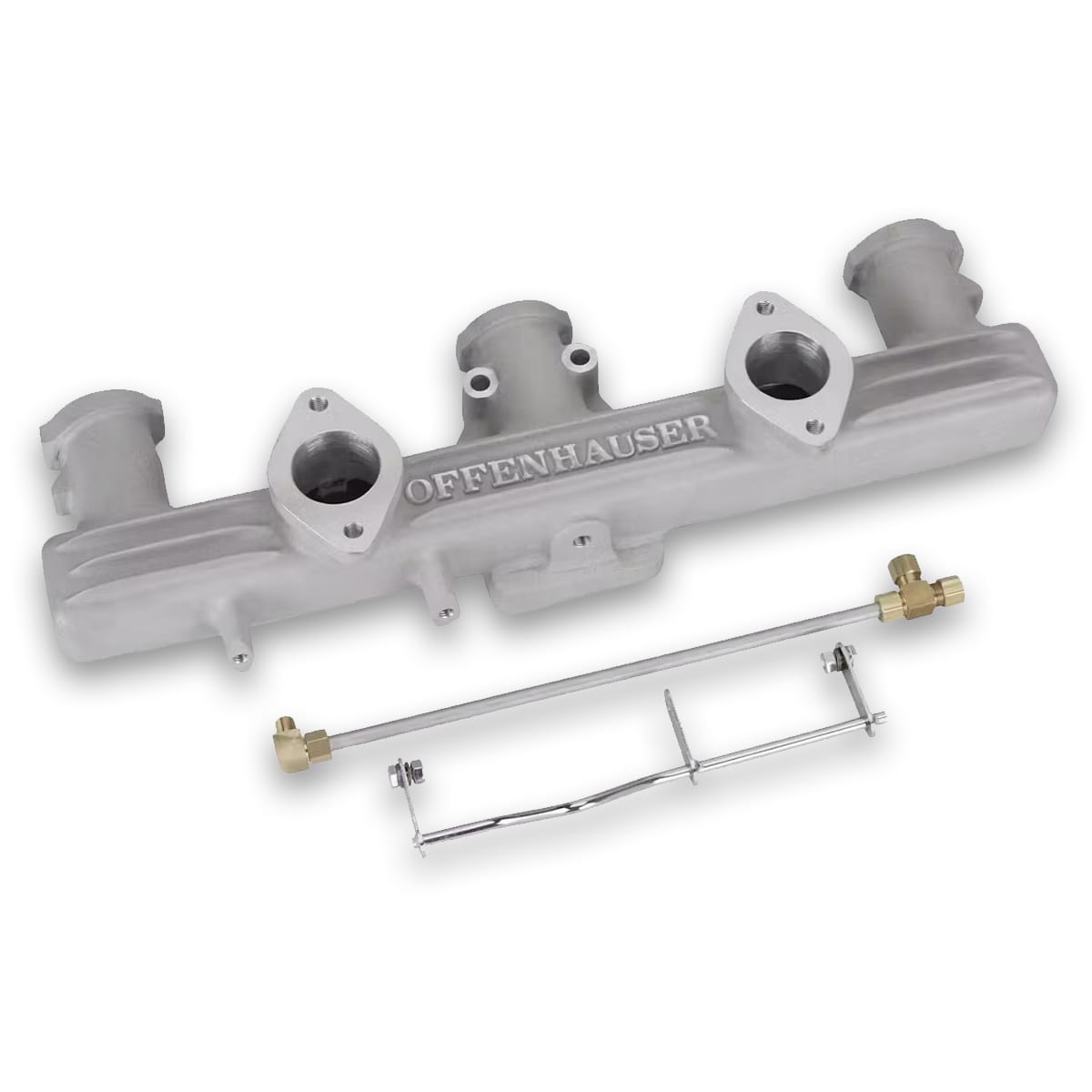 1954-1962 Offenhouser Manifold with Dual Intake Plus Linkage Chevrolet Pickup and Big Truck