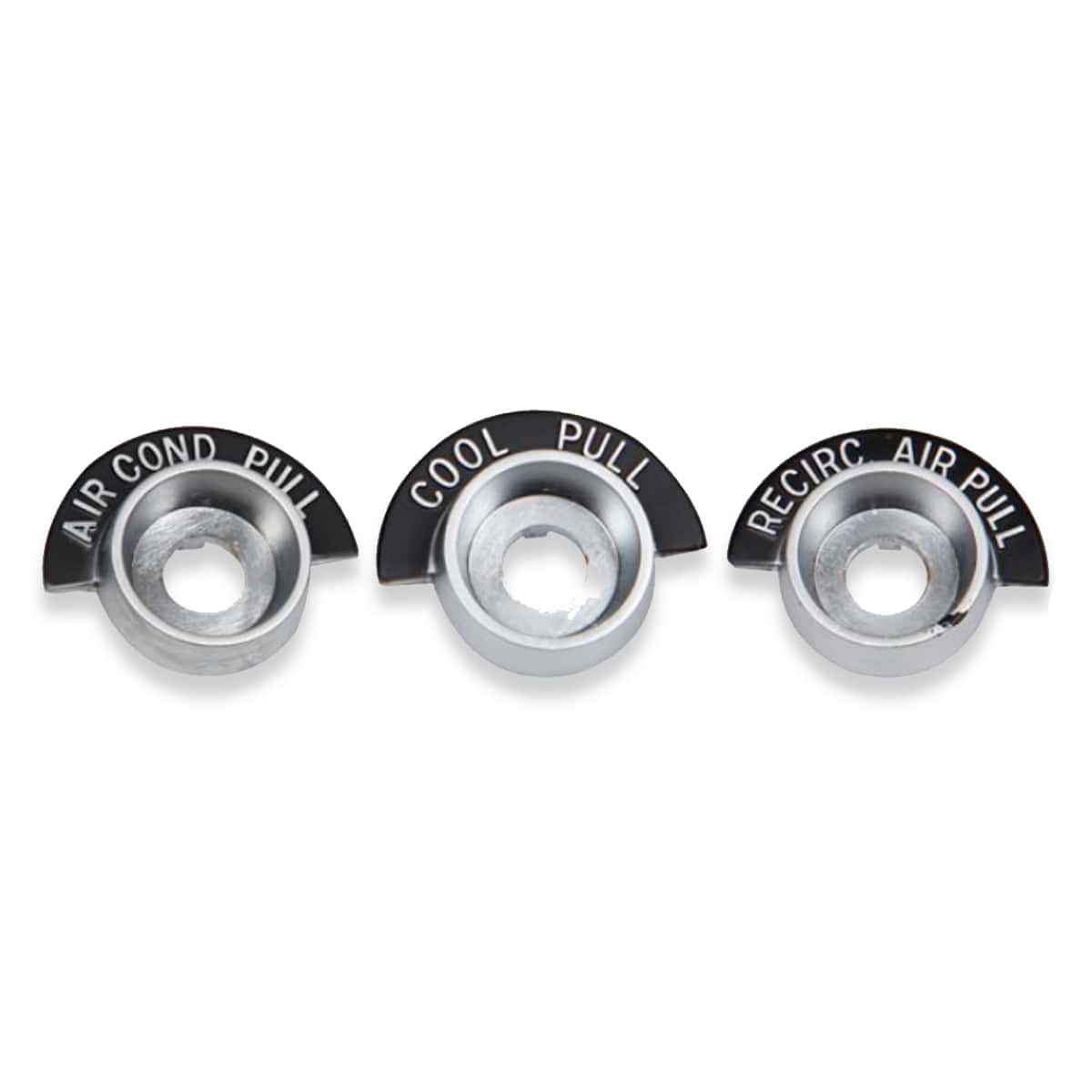 1965-1966 Air Conditioning Control Dash Bezels-Factory Air Only-Chrome Chevrolet Pickup and Big Truck