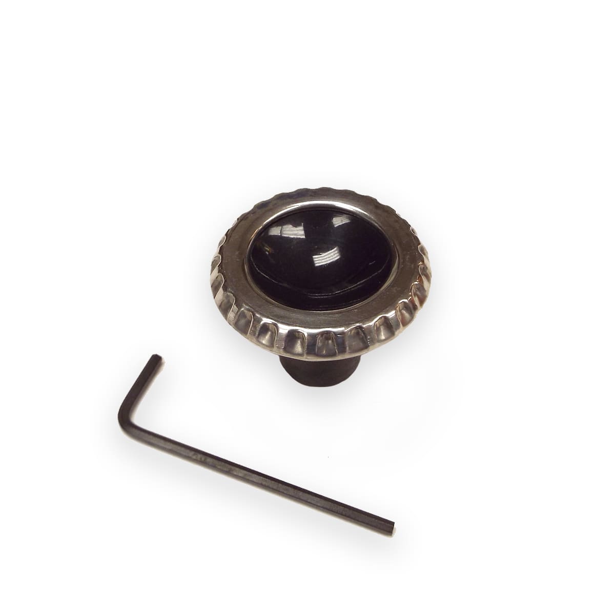 1960-1963 Wiper Knob Black With Stainless Ring Chevrolet and GMC Pickup Truck