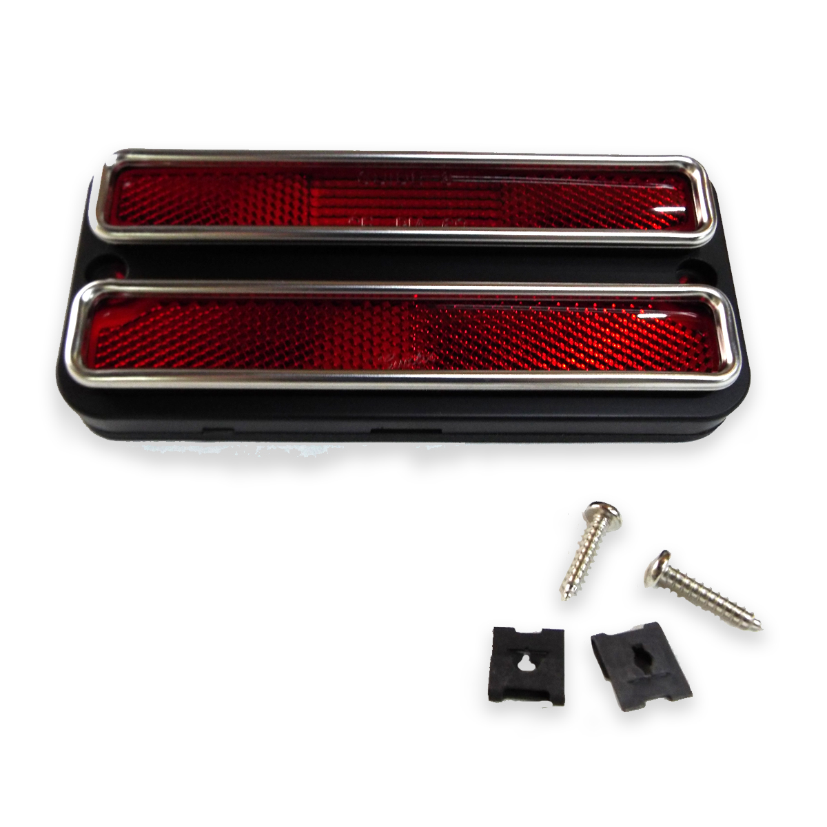 1969-1972 Rear Red Side Marker Light Assembly Double Ring Style Chevrolet and GMC Pickup Truck