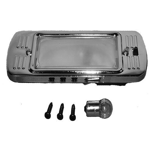 1947-19531954-Early 1955 Dome Light Housing and Lens Chrome Chevrolet and GMC Pickup Truck