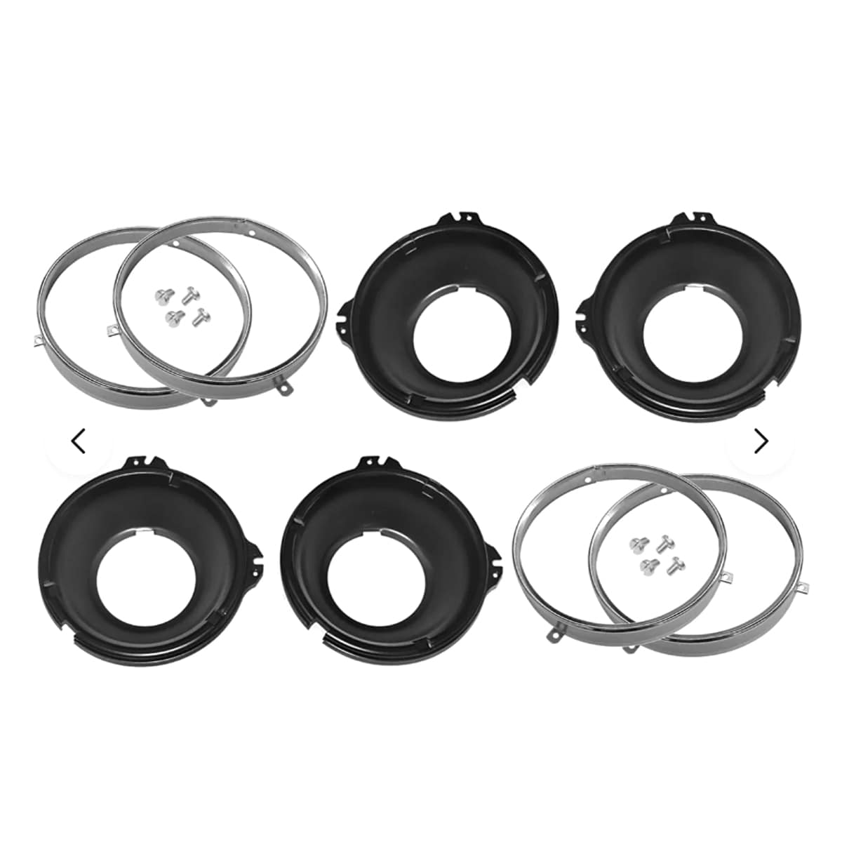 1958-1961 1958-1966 Headlight Seal Beam Retainer Ring Set Chevrolet and GMC Pickup Truck