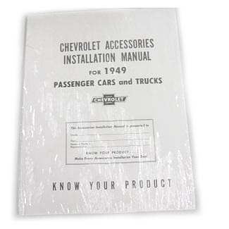 1949 Accessory Installation Booklet Chevrolet and GMC Pickup Truck
