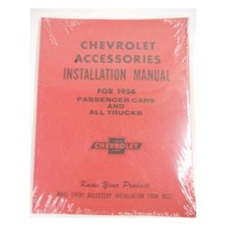 1954 Accessory Listing for Chevrolet Pickup Truck