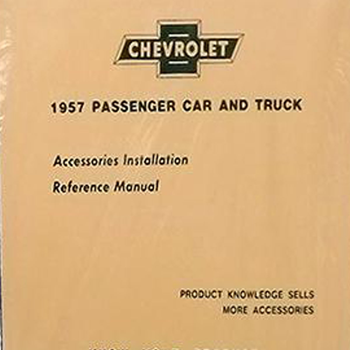 1957 Accessory Installation Manual Chevrolet Pickup Truck