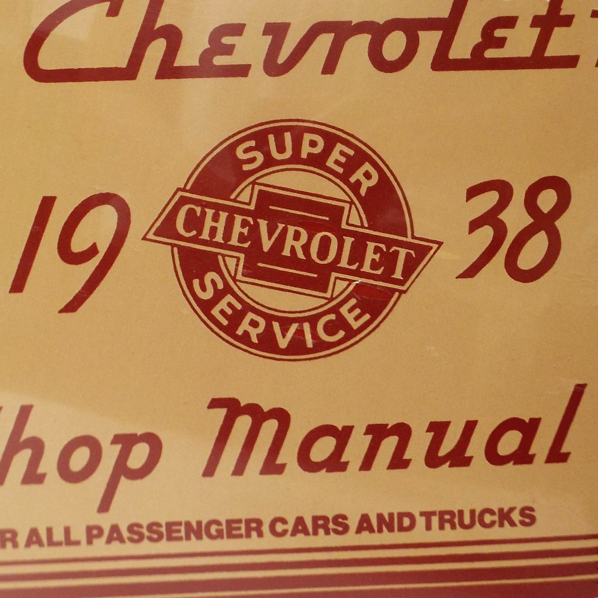 1938 Shop Manual Chevrolet Pickup Truck