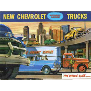 Early 1955 Brochure Light Duty Exact Reprint of Dealers Ad Chevrolet and GMC Pickup Truck