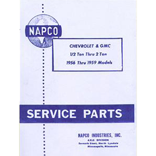 1956-1963 NAPCO 4X4 Parts Manual Chevrolet and GMC Pickup Truck