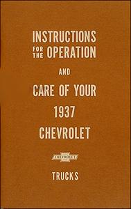 1937 Owners Manual Chevrolet Pickup Truck