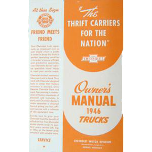 1946 Owners Manual Chevrolet Pickup Truck