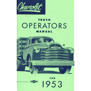 1953 Owners Manual Chevrolet Pickup Truck