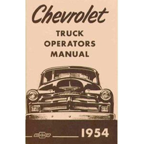 1954 Owners Manual Chevrolet Pickup Truck