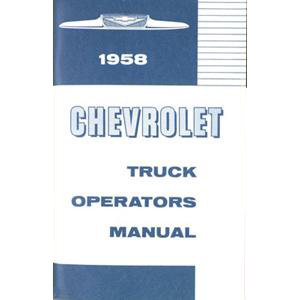 1958 Owners Manual Chevrolet Pickup Truck
