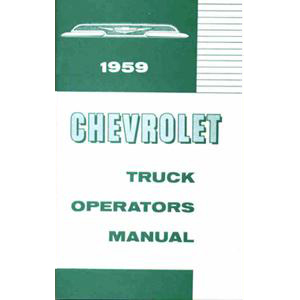 1959 Owners Manual Chevrolet Pickup Truck