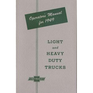 1949 Owners Manual Chevrolet Pickup Truck