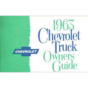 1963 Owners Manual Chevrolet Pickup Truck