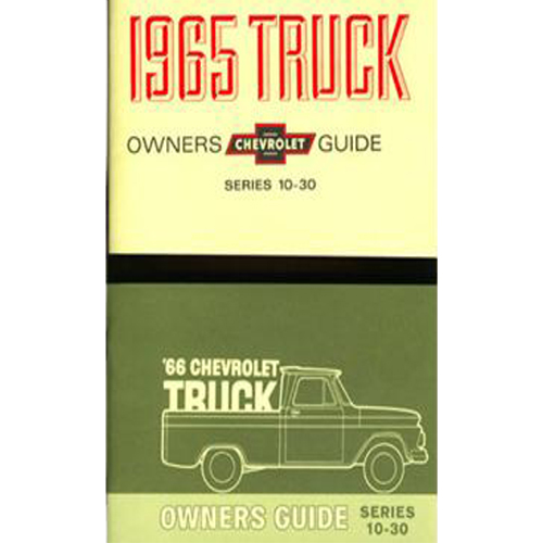 1965 Owners Manual Chevrolet Pickup Truck