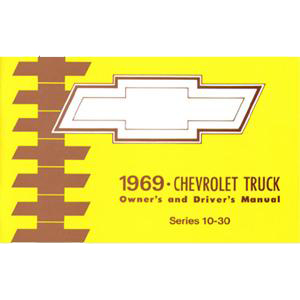 1969 Owners Manual Chevrolet Pickup Truck