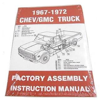 1967-1972 Factory Assembly Manual Chevrolet and GMC Pickup Truck