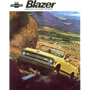 1969 Blazer Sales Brochure Chevrolet Pickup Truck