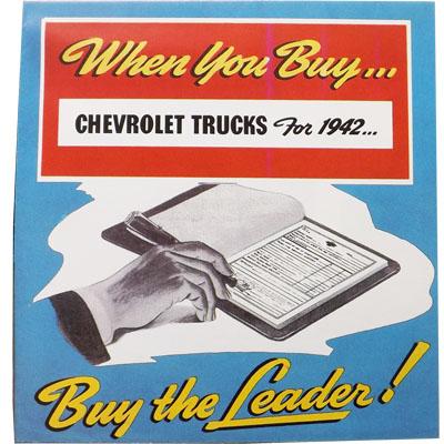 1942 Sales Brochure Chevrolet Pickup Truck