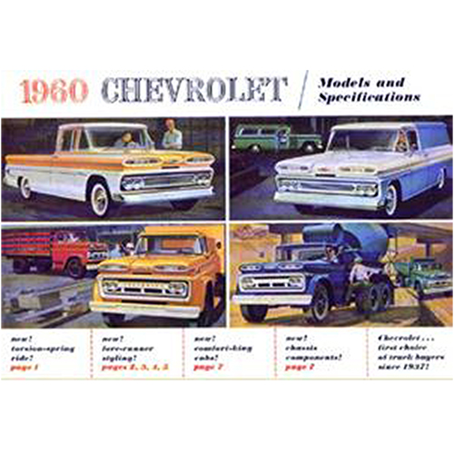 1960 Sales Brochures Chevrolet Pickup Truck