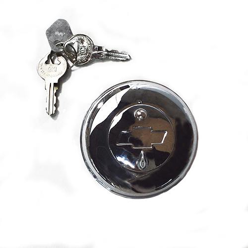 1938-1966 Gas Cap Locking with Chevrolet Bowtie Chrome Chevrolet and GMC Pickup and Big Truck