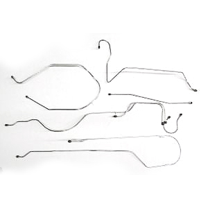 1941-1946 Brake Lines Set 1/2 Ton Chevrolet and GMC Pickup Truck Original zinc plated lines. With 115 wheel base