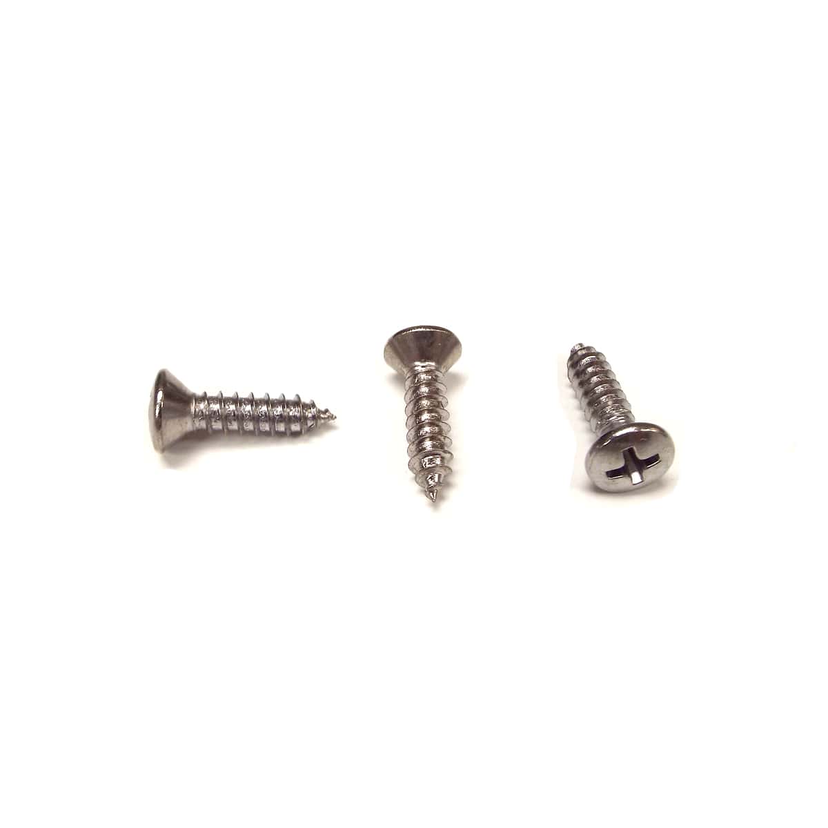 1971-1972 Mirror Arm Screw Outside Phillips Chrome Set Of 3 Chevrolet and GMC Pickup Truck