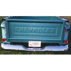 Chevy Stepside Rear Bumper 1955-1959 Bumper Rear Chrome Stepside Chevrolet and GMC Pickup Truck