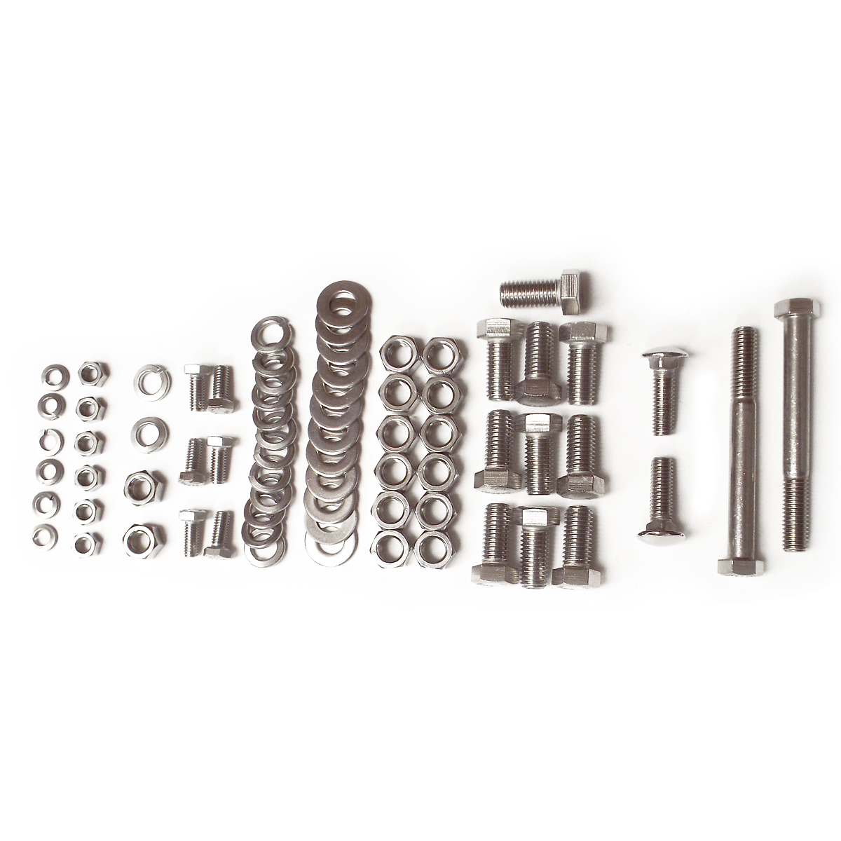 1955-1958 Cameo Rear Bumper Bolt Kit Hex & Carriage Head Stainless Chevrolet and GMC Pickup Truck