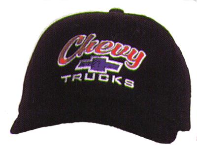 Baseball Cap Chevy Pickup Truck Black with Bowtie Chevrolet Pickup Truck