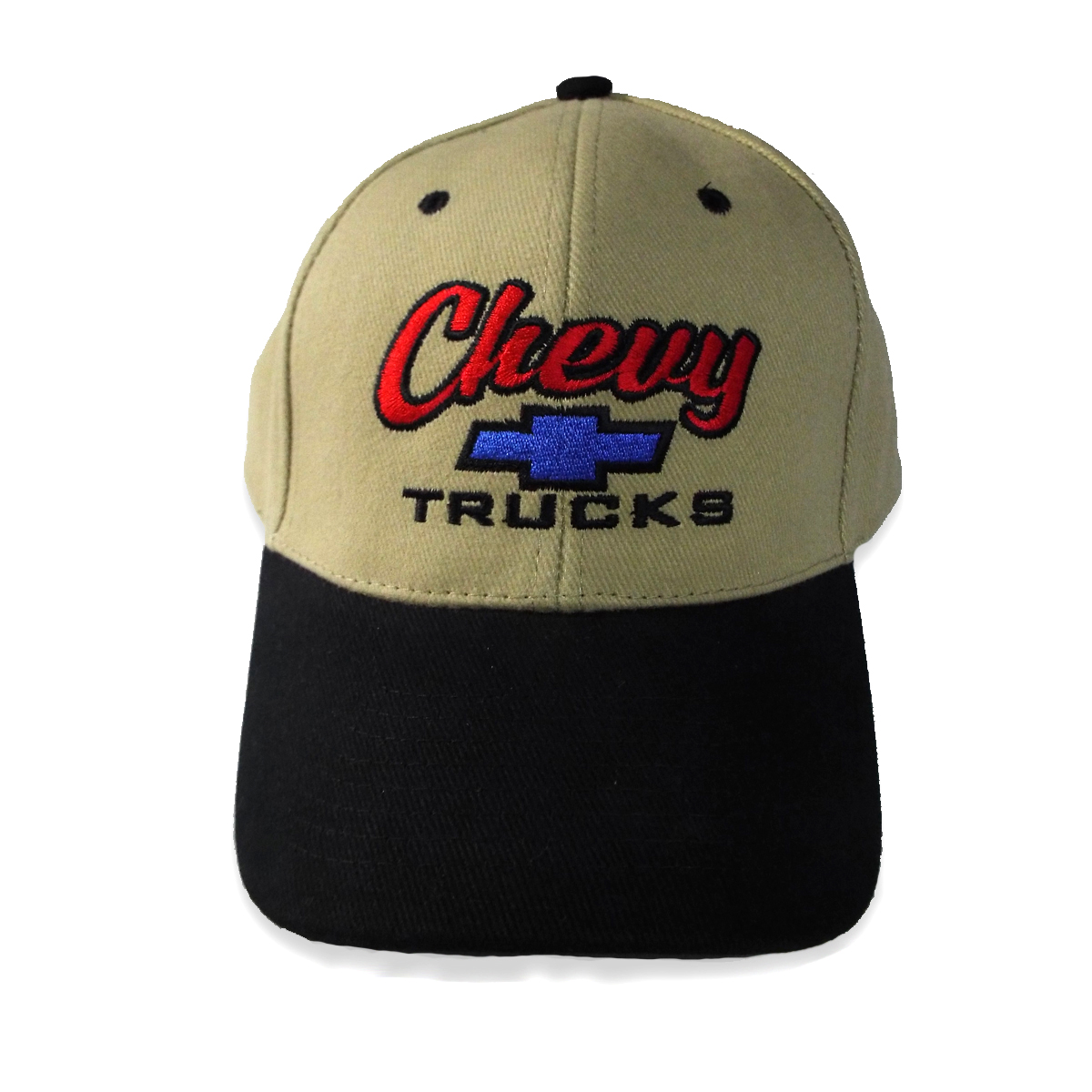 Baseball Cap Chevy Pickup Truck Khaki/Black with Bowtie Chevrolet Pickup Truck