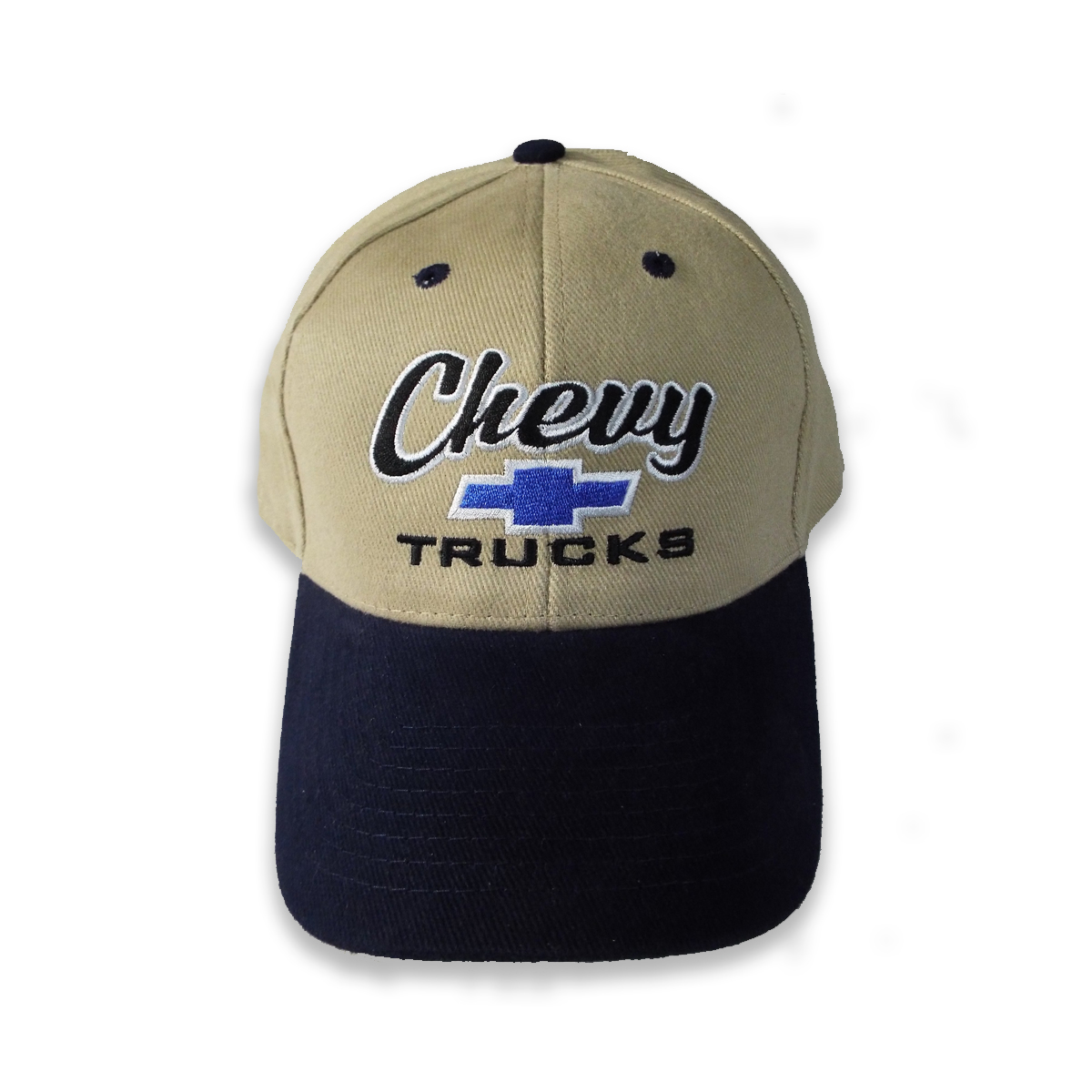 Baseball Cap Chevy Pickup Truck Khaki/Blue with Bowtie ChevroletPickup Truck